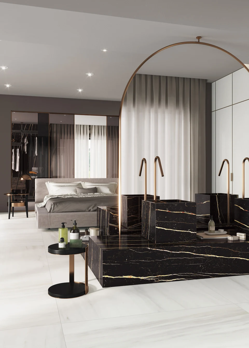 Raumgestaltung mit Keramik aus der Kollektion Marble