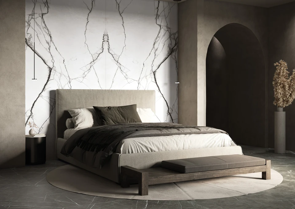 Raumgestaltung mit Keramik aus der Kollektion Marble