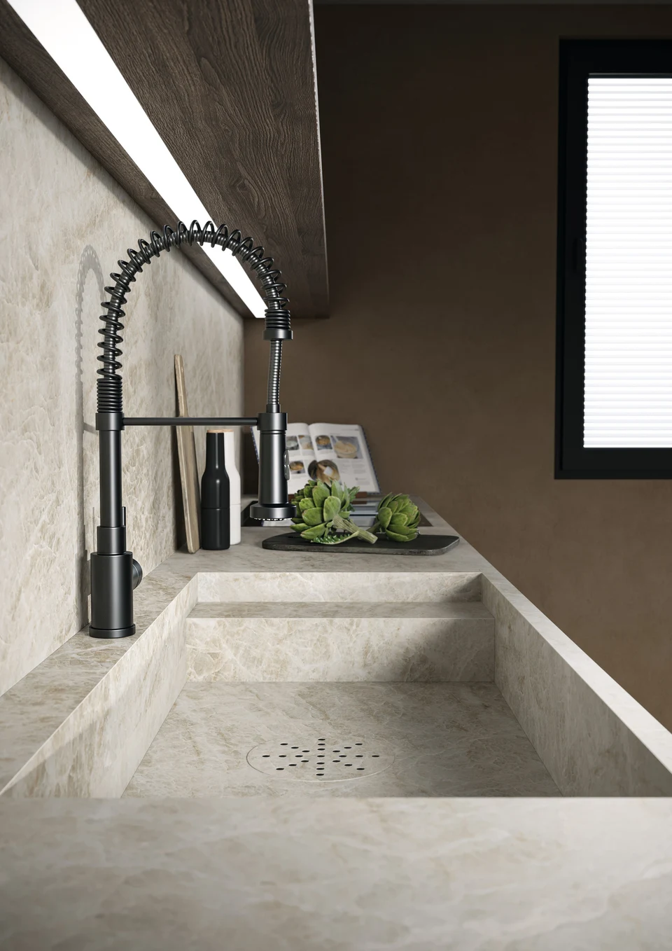 Raumgestaltung mit Keramik aus der Kollektion Marble