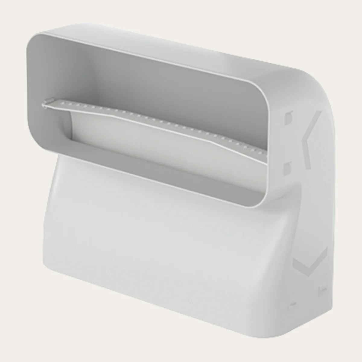Prime Flachkanalbogen 90° schmal, vertikal für Flachkanal, B 222 x H 89 x T 92 mm