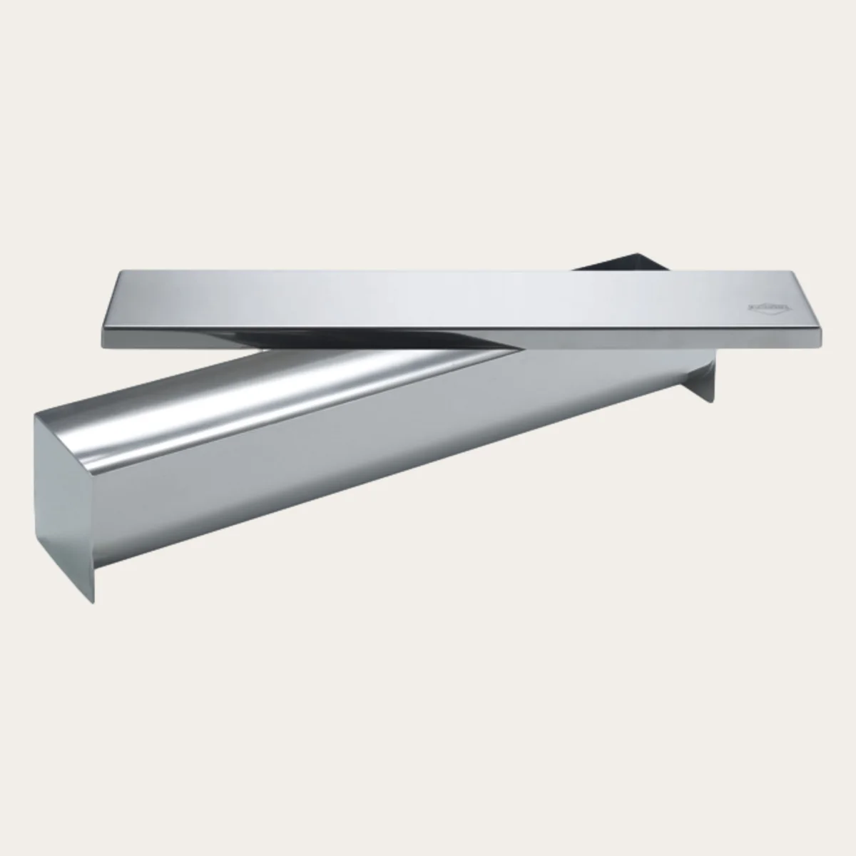 Terrinenform, Edelstahl, halbrund, B 300 × T 60 × H 60 mm