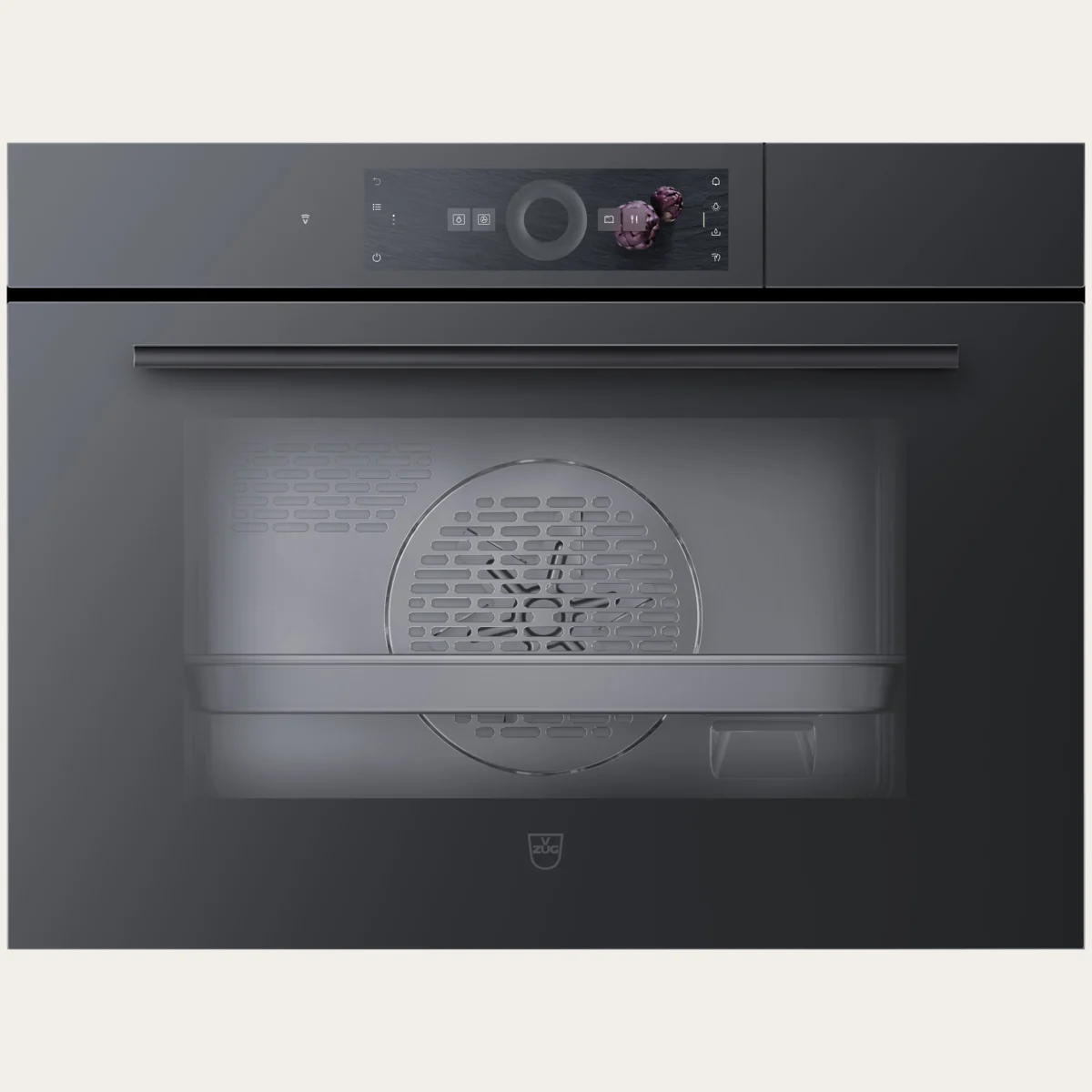 V-ZUG CombiSteamer V6000 45, Spiegelglas Schwarz, Artikel 2303200006